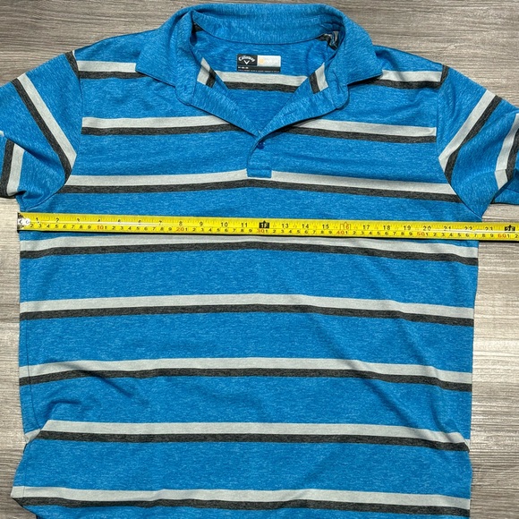 MENS CALLAWAY GOLF SHIRT size medium blue gray black - Picture 5 of 5